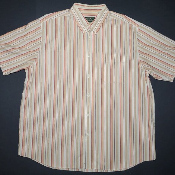 Eddie Bauer Other - Eddie Bauer Relaxed Fit Mens Red Orange and Brown Button Up Shirt Size XL